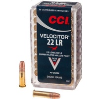 CCI Velocitor 22LR 40 Gr. HP HV 1435 FPS 50 Pack