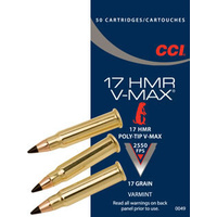 CCI 17HMR 17 Gr. V-Max 2550FPS - 50 Pack