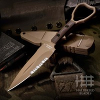Halfbreed Blades CCK-01 Compact Clearance Knife - Spear-point - Black - Dark Earth