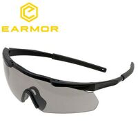 Earmor UV Glasses - Smoke Grey - 400 Uv Protection Impact Resistant Blade Style Shooting Glasses