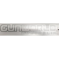 Gun World Australia Large Sticker Silver