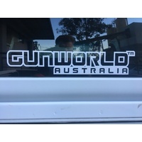Gun World Australia Large Sticker White
