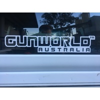 Gun World Australia Medium Sticker White