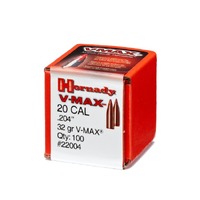 Hornady 20 cal 32 grain V-MAX Projectiles 100 pack