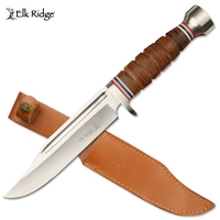 Elk Ridge - Stacked Leather Bowie knife