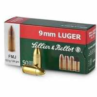 Sellier and Bellot 9mm LUGER 124gr LRN 50pk