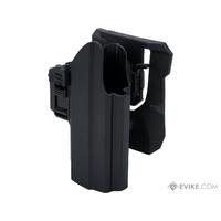 TEGE Injection Molded Universal IPSC-Style Hard Shell Pistol Holster - Right Hand / Belt Paddle