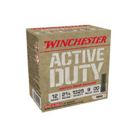 Winchester Active Duty 12ga 00 Buck 2 3/4in 9 Pellet - 25pk