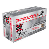 Winchester Super X 38 Special +P 125 Gr. Jacketed Hollow Point 50 Pack