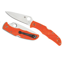 Spyderco Endura 4 Lightweight Orange Flat Ground Plain Blade