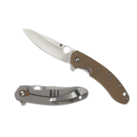 Spyderco Southard G-10 Brown/Titanium- Plain Blade