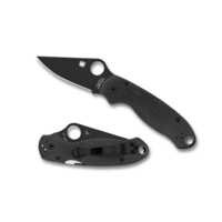 Spyderco Para 3 Black Handle Plain Black Blade