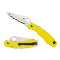Spyderco Pacific Salt Lightweight Yellow H1 - Serrated Blade