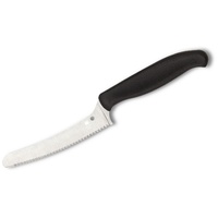Spyderco Z-Cut Kitchen Knife Serrated Blunt Tip Lightweight Black
