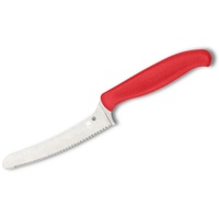 Spyderco Z-Cut Kitchen Knife Serrated Blunt Tip Lightweight Red