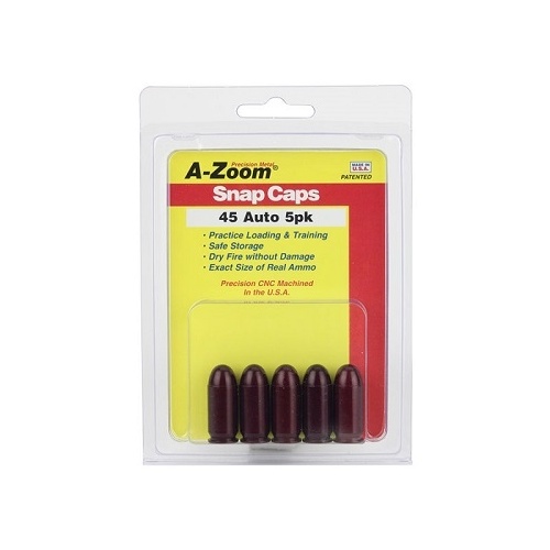 A-Zoom 45 Auto (ACP) Metal Snap Caps - 5 Pack
