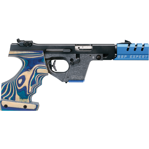 Walther GSP Expert Target Pistol Right, blue/beige, grip size S .22 LR