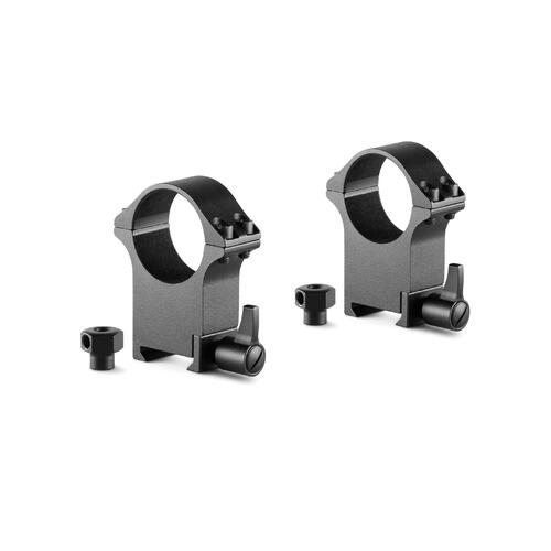 Hawke Professional Steel Ring Mounts Weaver, 30mm Diameter, Extra High (Nut & Lever) (2 Piece)