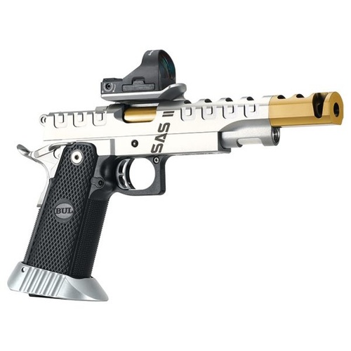 Bul Armory SAS II Ultimate Racer Pistol 9mm – Silver and Gold - Titanium Nitride Coated