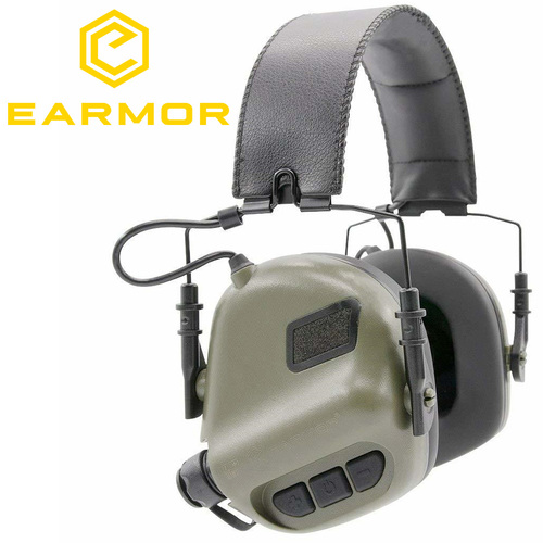 Earmor M31 Electronic Hearing Protection - Green