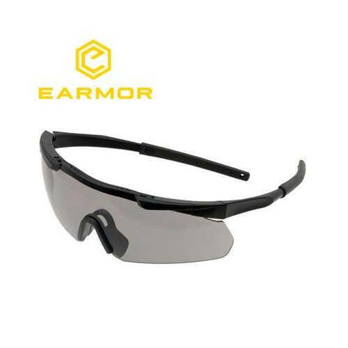 Earmor UV Glasses - Smoke Grey - 400 Uv Protection Impact Resistant Blade Style Shooting Glasses