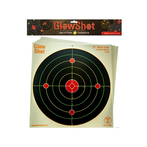 GlowShot Multi Colour Splatter Targets 12 Inch 25pk