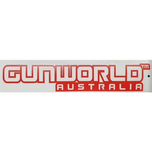 Gun World Australia Small Sticker Red