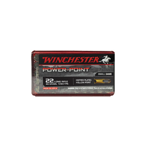Winchester Power Point 22LR 40gr HP Copper Plated 50pk