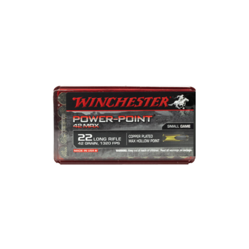 Winchester Power Point Max 22LR 42 Gr. HP Copper Plated 50 Pk
