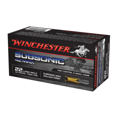 Winchester Subsonic Max 22LR 42 Gr. Hollow Point 50 Pack