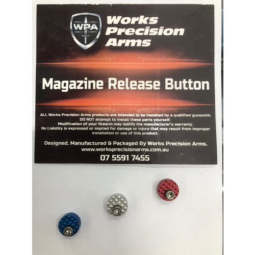 WPA Custom 1911/2011 Magazine Release Silver Anodized