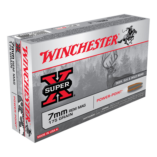 Winchester Super X 7mm Rem Mag 175 Gr. Power Point 20 Pack