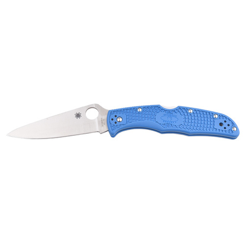 Spyderco Endura 4 Lightweight Blue Flat Ground Plain Blade