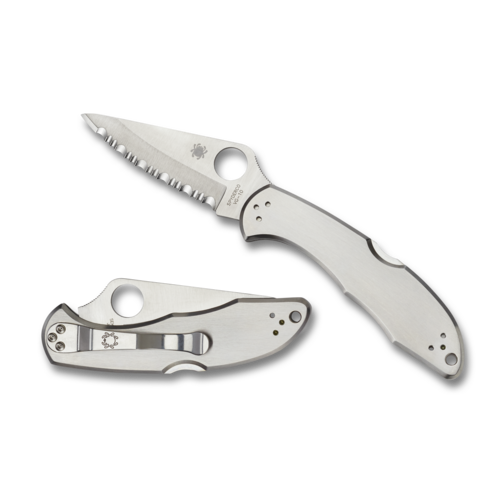 Spyderco Delica 4 Stainless Serrated Blade