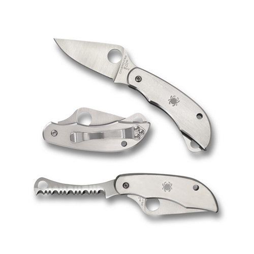 Spyderco ClipiTool Stainless - Plain/Serrated Blade